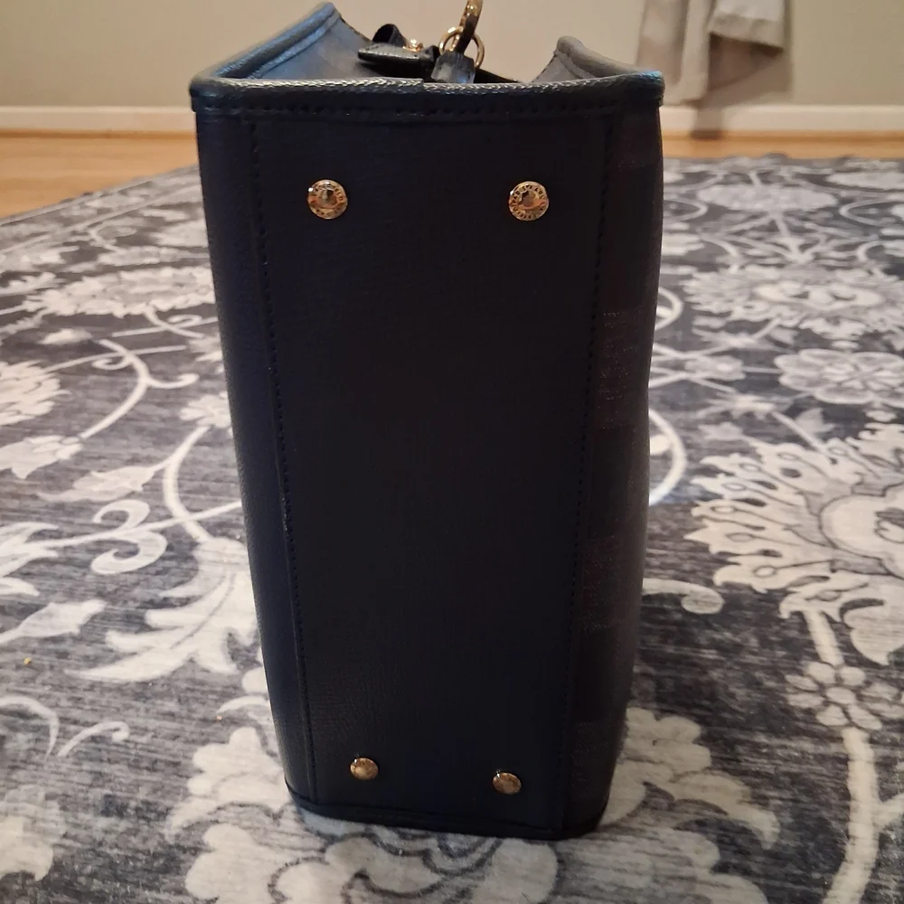 Karl Lagerfeld Womens Blue/Dark Blue Check Crossbody Bag - Picture 4 of 7